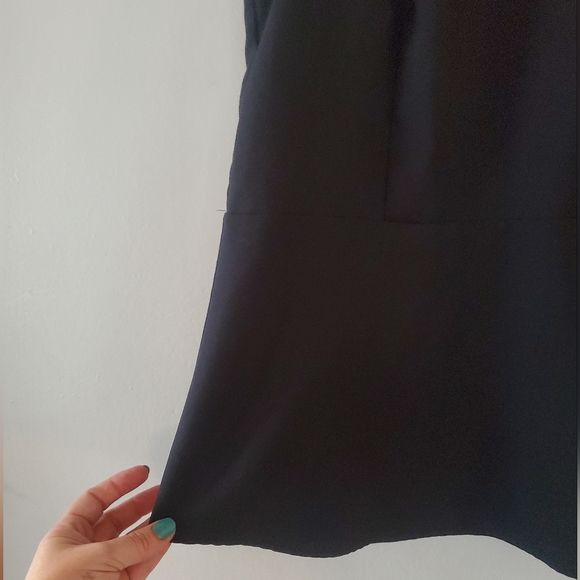 MICHAEL Michael Kors Black Cap Sleeve Peplum Blouse with Lace Detail - Picture 2 of 6